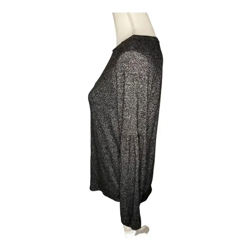OLD NAVY Womens Long Sleeve Speckled Knit Sweater Top Charcoal Gray Size Medium‎